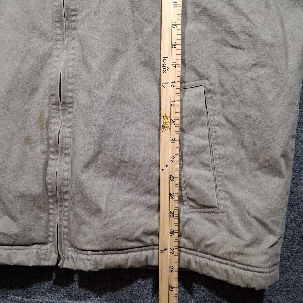 Rigo Sportswear Mens Tan Khaki 100% Cotton Canvas Full Zip Work Jacket Large - Picture 10 of 12